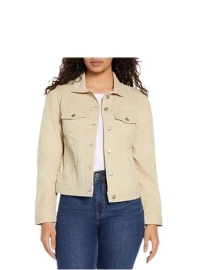 NWT Gap Women's Puff Sleeve Corduroy Jacket Size Medium Oyster